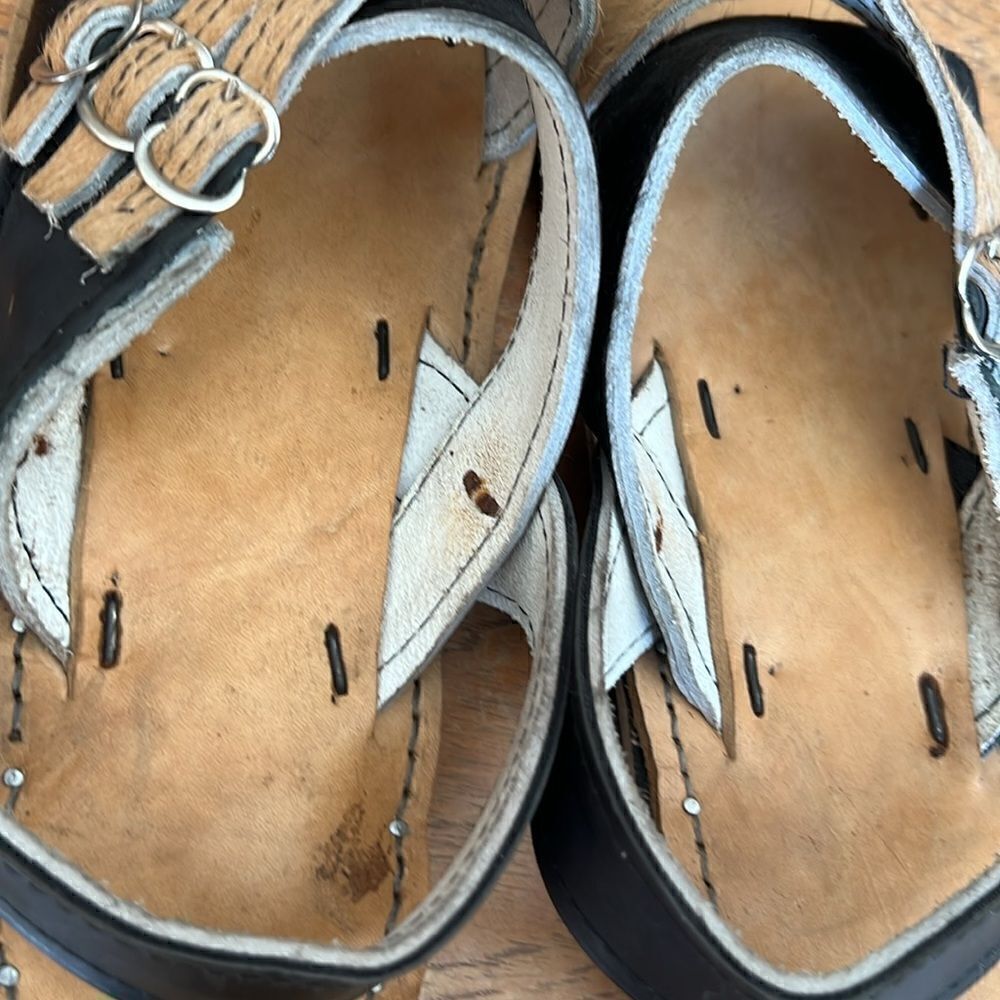 Tire sandals shoes Handmade leather and pony hair - Picture 11 of 16